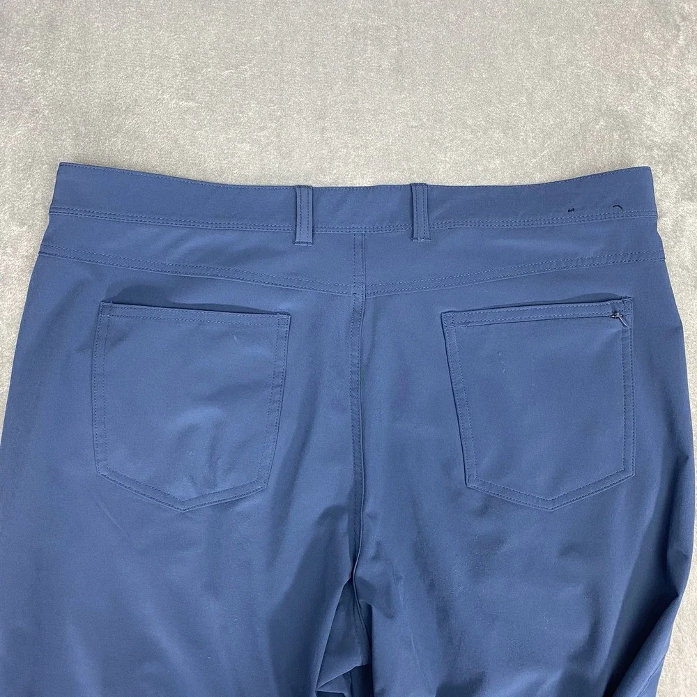 Mizzen+Main Helmsman Pants Mens Size 38x34‎ Blue Slim Performance Stretch Chino